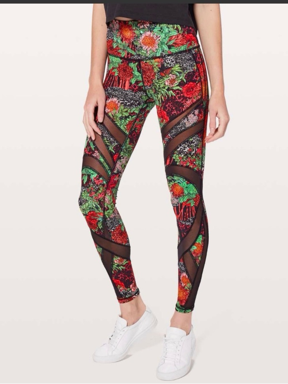 Lululemon Wunder Under High- Rise Tight Mesh 28inch Zen Garden Multi Floral 10
